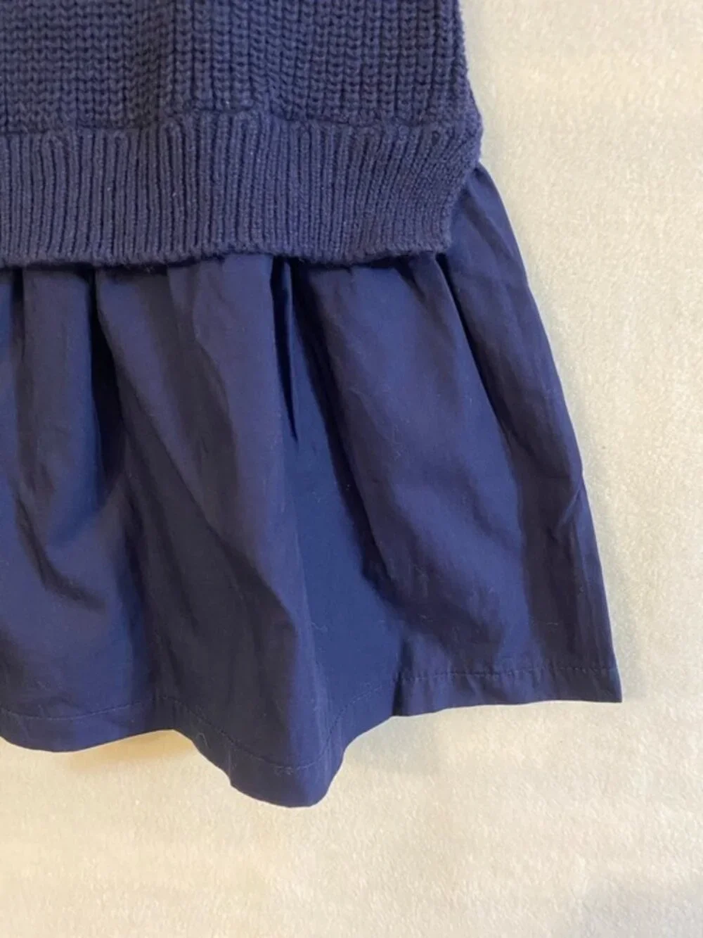 Janie & Jack 2T navy blue cotton drop waist sweater dress